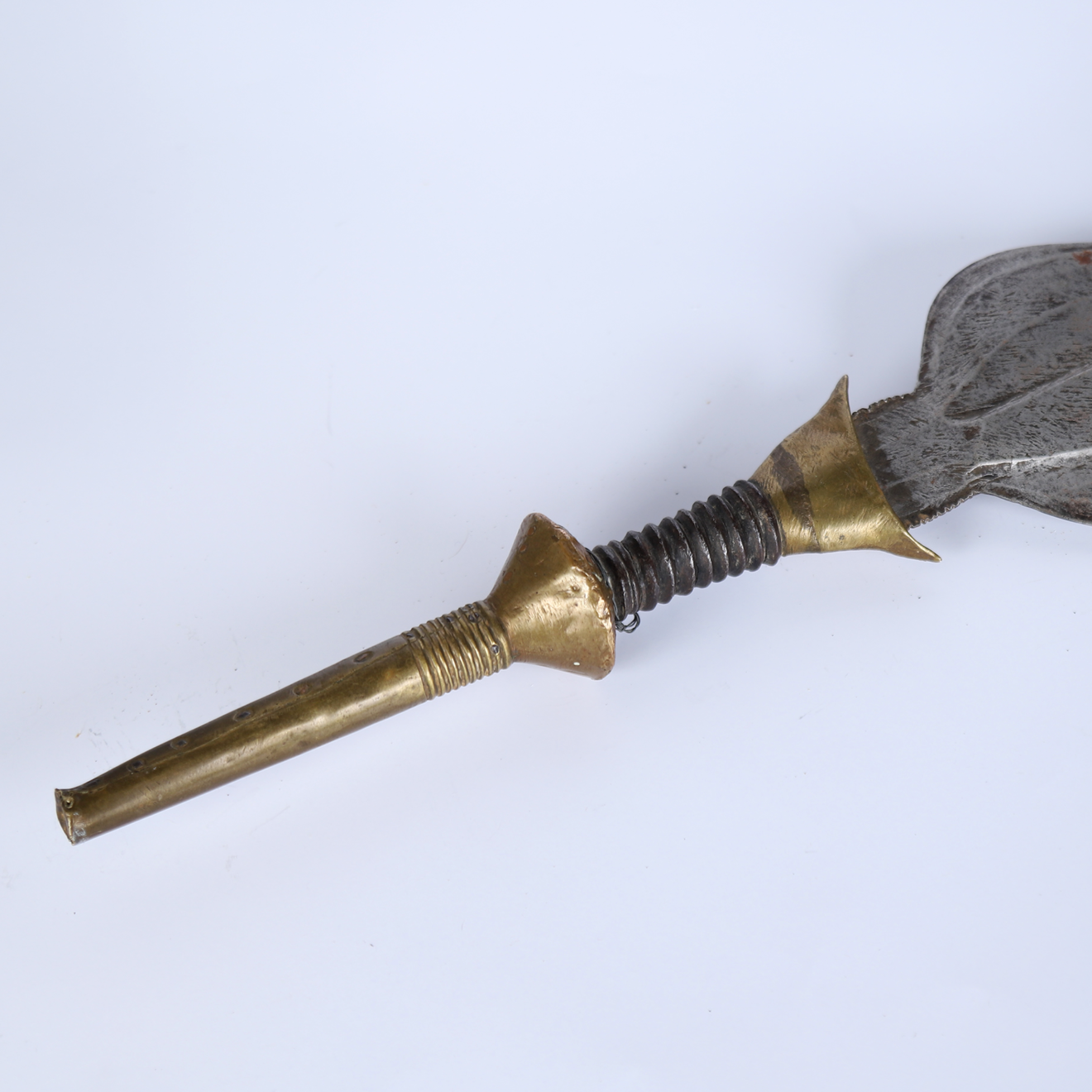 Épée Courte Japonaise Sans Lame - Original Ancien, 46 Cm, Multi-matériaux